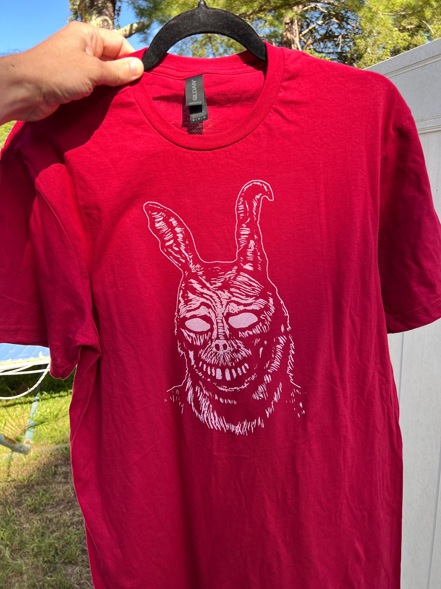 Frank the Rabbit - screen print t-shirt MEDIUM Men's Donnie Darko