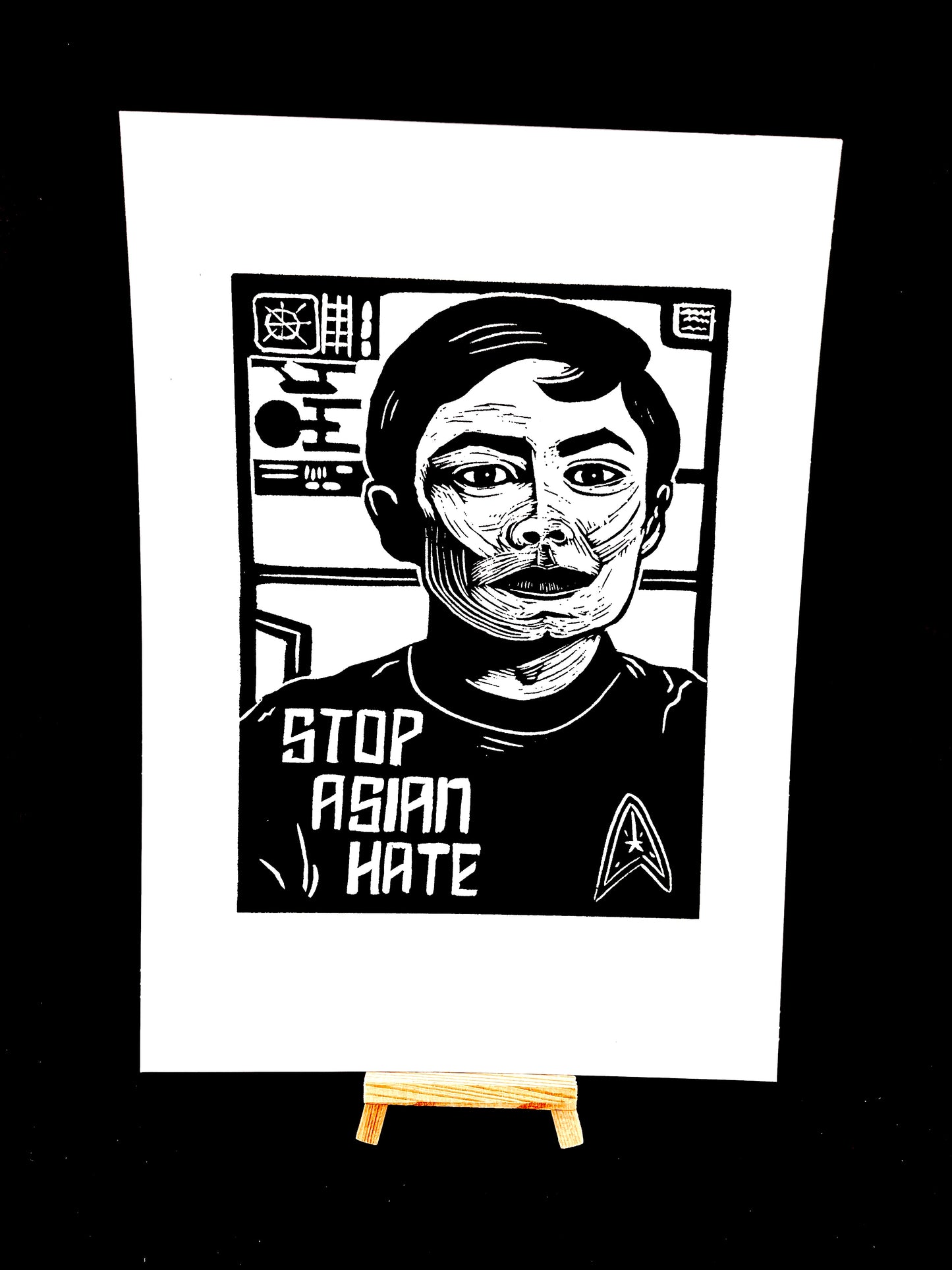 Lieutenant Sulu - George Takei - Star Trek "Stop Asian Hate" - Screen Print