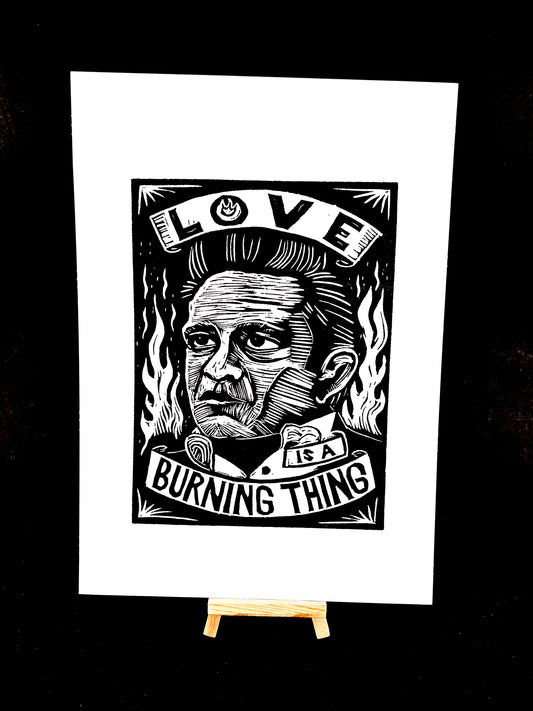 Johnny Cash "Love is a Burning Thing" - Screen Print