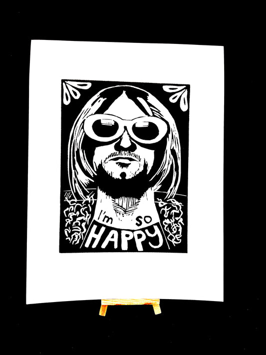 Kurt Cobain "I'm So Happy" - Screen Print
