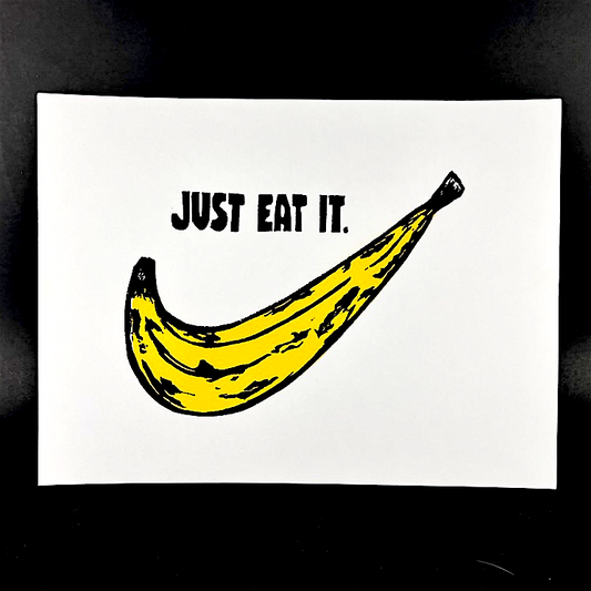 Just Eat It - Nike Swoosh Logo Banana - Screen Print
