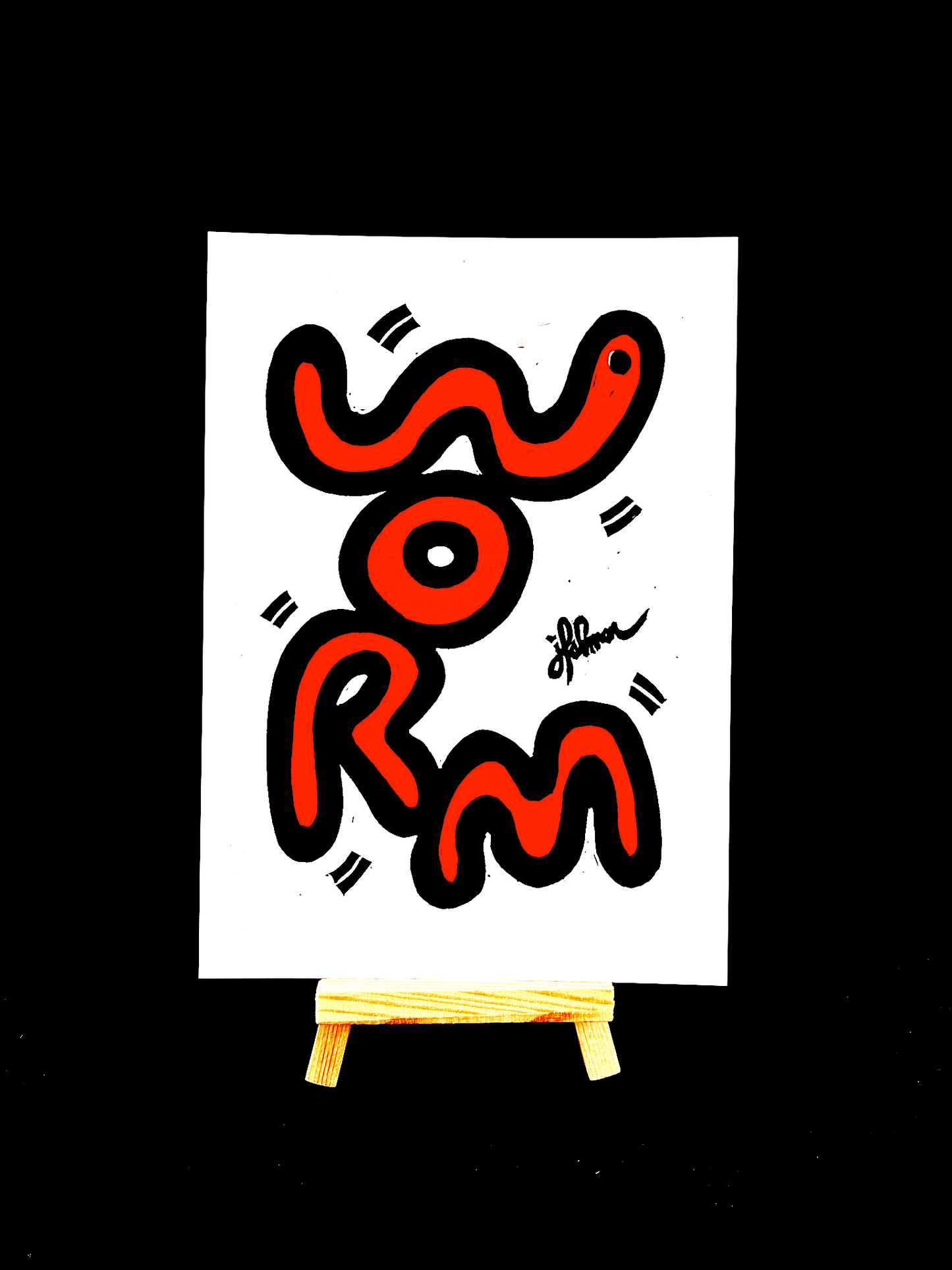 " WORM " - Keith Haring inspired
